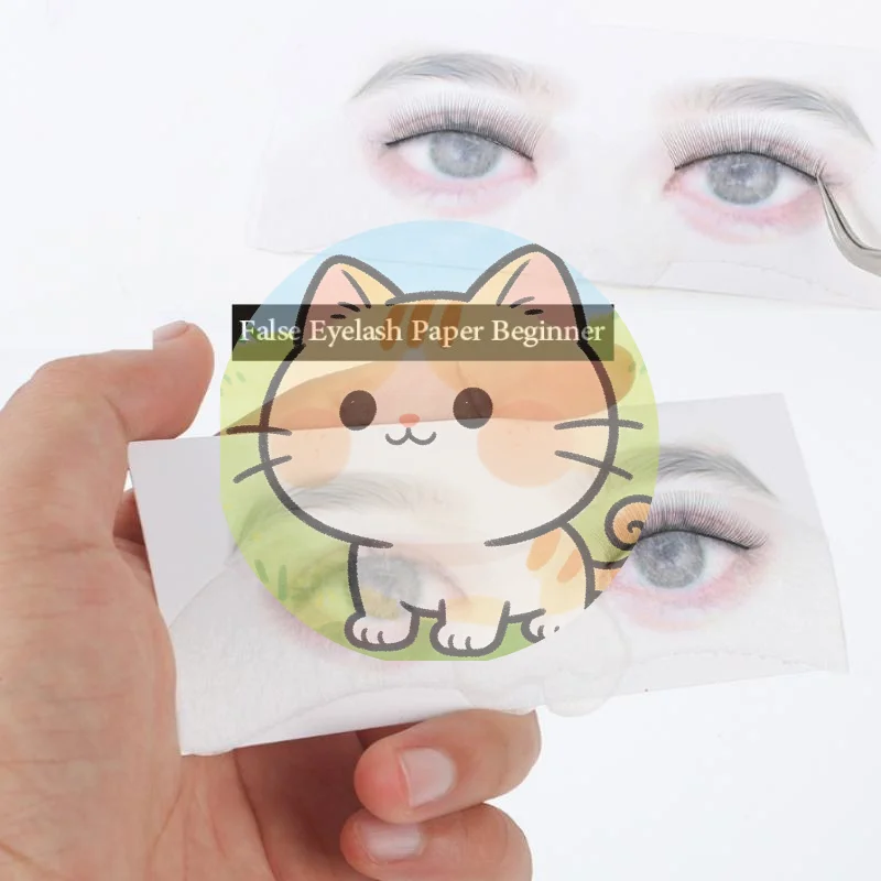 *10Pcs False Eyelash Cards Beginner Lash Chart Wispy Lashes Reusable Makeup Training Eyelash Extensions Tool Simulated Eye