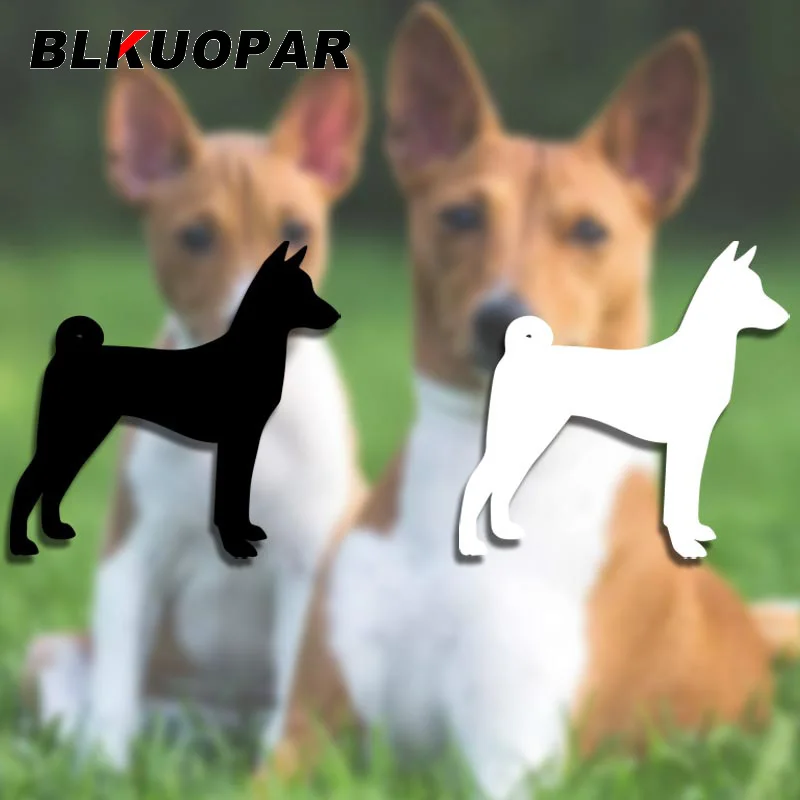 BLKUOPAR for Basenji Silhouette Car Stickers Creative Graphics Vinyl Material Bumper JDM Assessoires for All Types of Vehicles