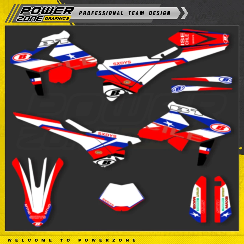 PowerZone aangepaste team grafische sticker en stickerkit voor BETA 2018 2019 RR RR-S 125 200 250 300RR 350 390 430 480 RR-S RX 12