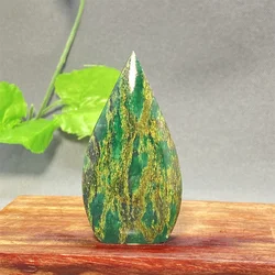 Natural Emerald Crystal Ornament Reiki Jewelry Healing Gemstone Free Form Torch Meditation Home Decor Holiday Gift