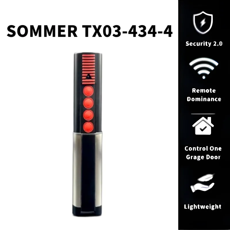 Transmissor portátil do interruptor do controle remoto da porta da garagem de Sommer 434.42Mhz Tx03 4344Xp