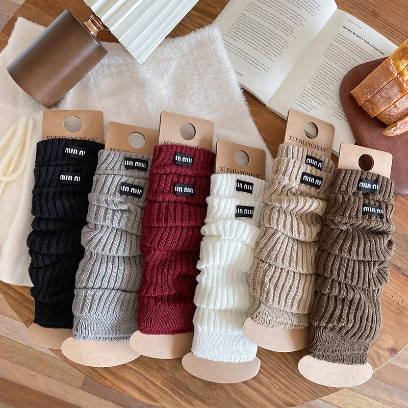 

Комплект носков для женщин, весенне-осенние длинные носки серии Miu, серая длинная трубка, модные осенние и зимние популярные носки для девочек