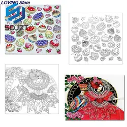 New arrival 1PC 24 Pages Mandalas Flower Coloring Book For Children Adult Graffiti Drawing