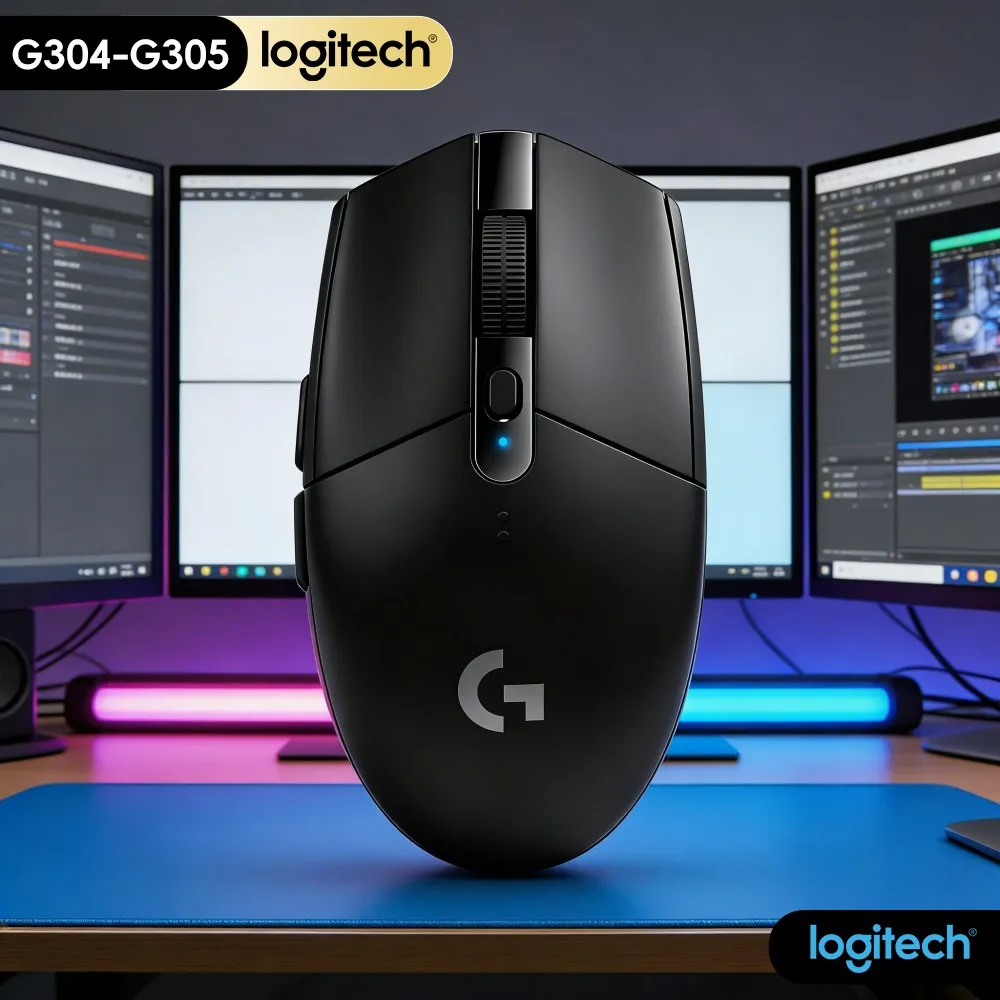 Logitech G305 LIGHTSPEED Wireless Gaming Mouse, 1Ms Response, 12000 DPI HERO, 6 Programmable Buttons, 250H Battery 99G