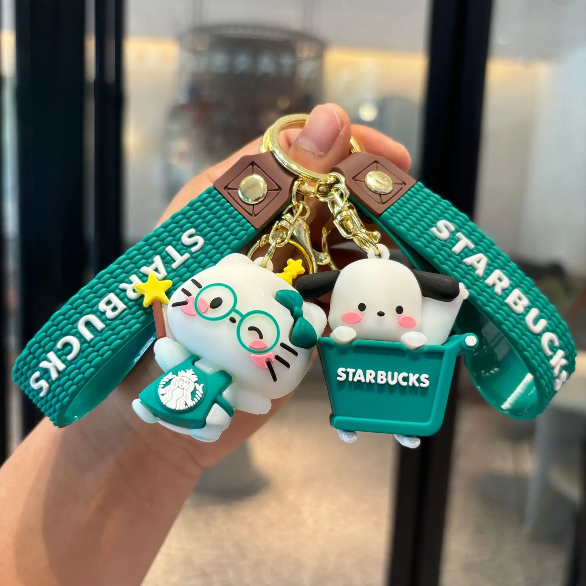 

New Hello Kitty Keychain Kawaii Cartoon Kuromi Car Key Ring Melody Cute Cinnamoroll Backpack Pendant Ornaments Girls Gifts