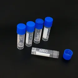 100-500 pz/lotto 1.8ml(2ml) tubo di congelamento in plastica graduato da laboratorio Cryo conservante tubo campione crioviale con coperchio