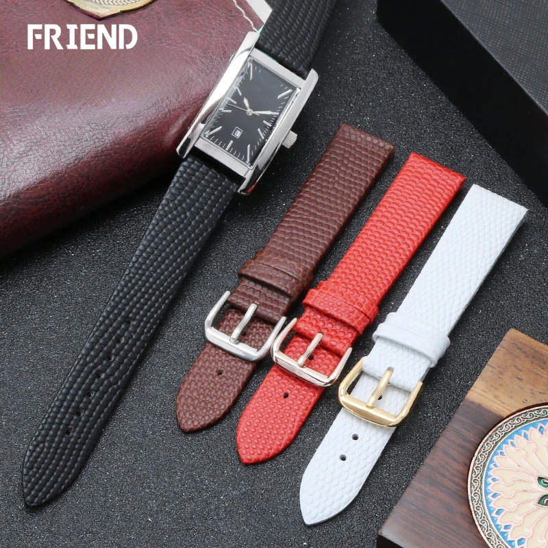 Watchband for Armani Ar11067 Watch Band Lizard Pattern Simple Fashion Lady Leather Watch Strap 8 10 12 14 16 18 20mm