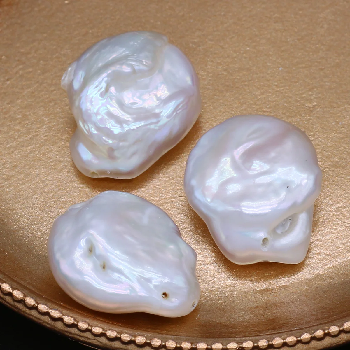 Natural Freshwater Pearl Baroque Pearl Beaded Geometry Spaced Loose Beads for Jewelry Making DIY Necklace Bracelet Accessories