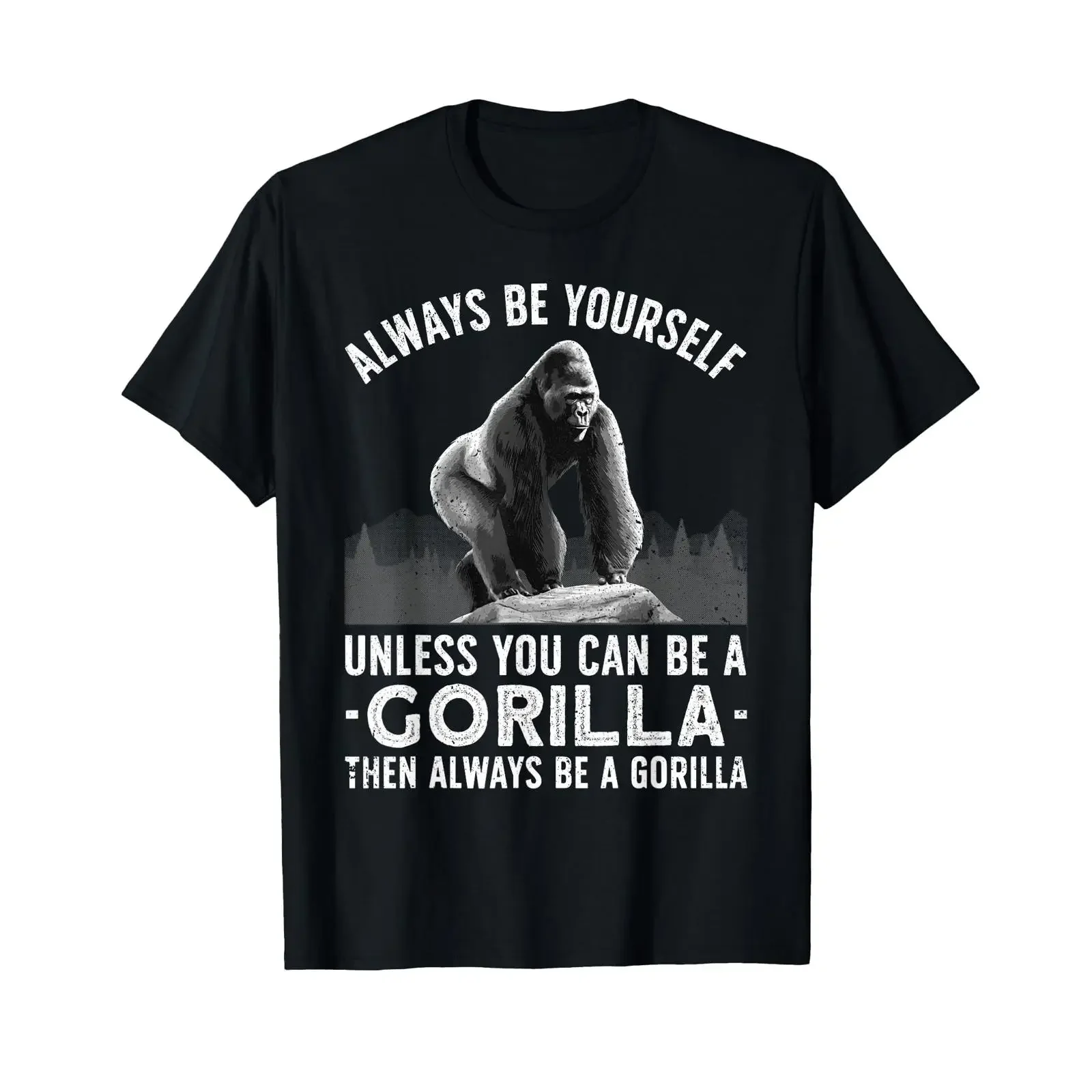 Funny Gorilla Art for Primate Animal Lover T Shirt vintage Washed Stretched Soft graphic Unisex Versatile designer clothes