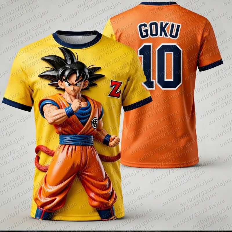 Anime Dragon Ball Son Goku 3D-Druck Kinder T-Shirt Sommer Mode Lässiges T-Shirt Junge Mädchen Unisex Kinderkleidung T-Shirt Tops