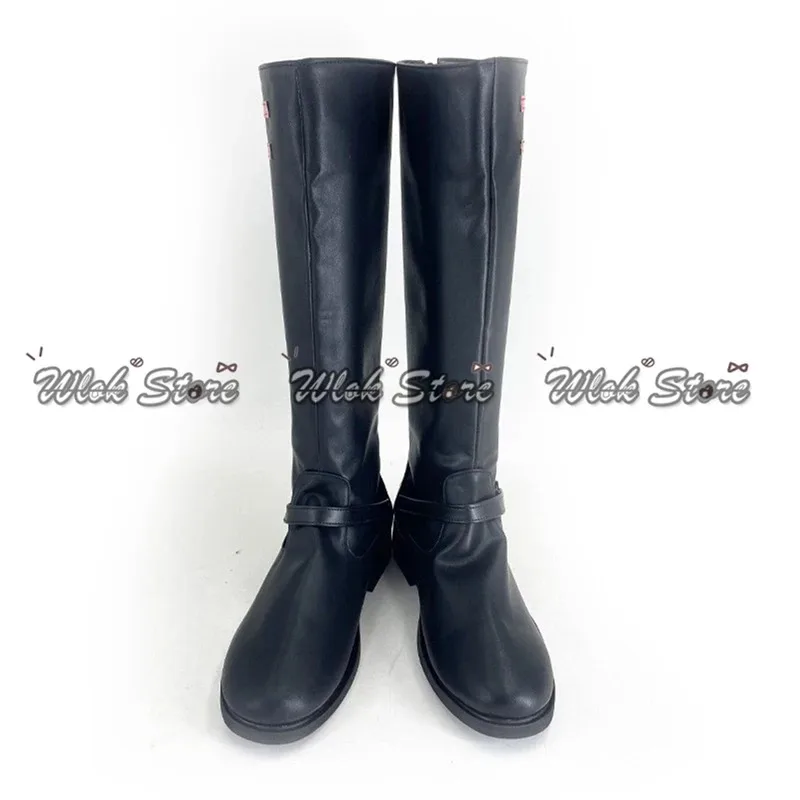 2025 yiyi 게임 러브 앤 딥스페이스 코스프레 신발 블랙 부츠 남성 여성 할로윈 파티 카니발 맞춤형 캘럽 파스스페이스 콜론