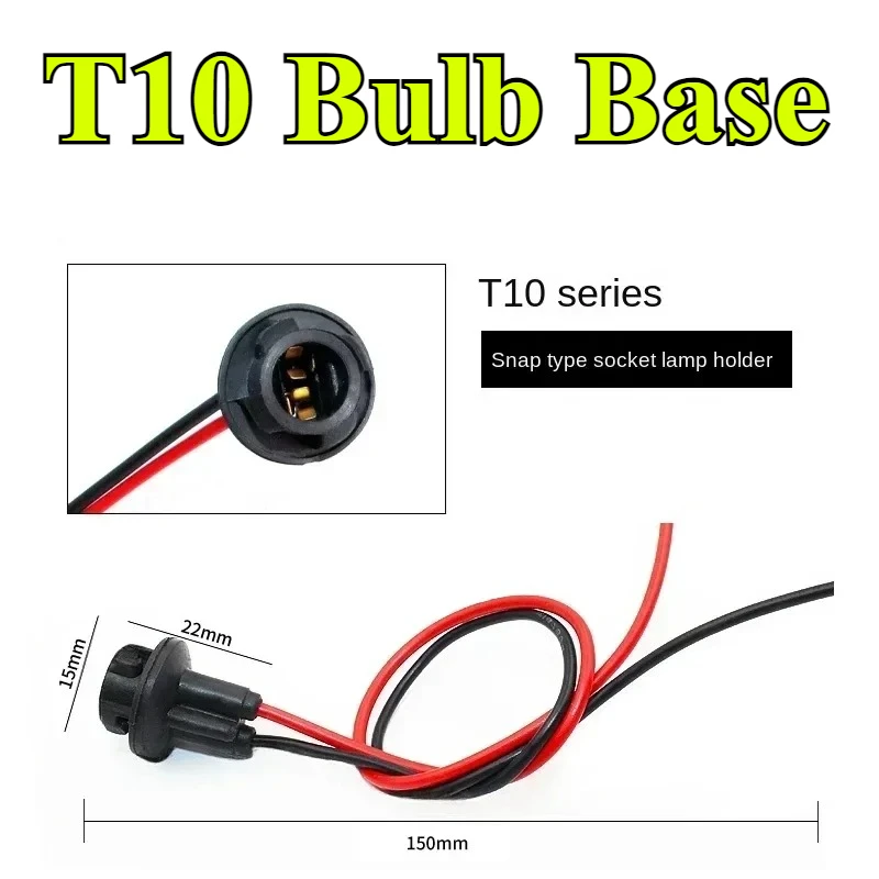 T10 W5W Car Wedge Light Bulb Socket Connector Holder Extension LED Lamp Bulb Base Holder Socket Wedge Base Light Bulb Plug