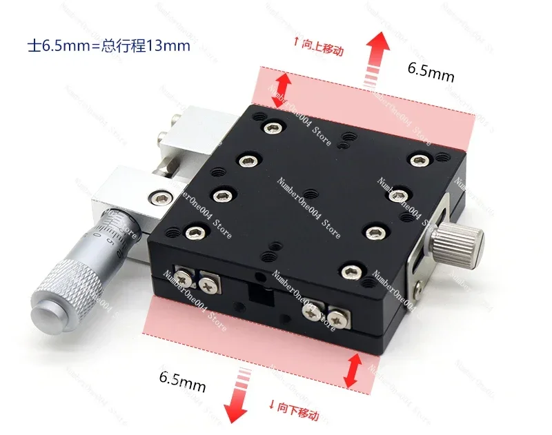 X-axis Manual Fine-tuning Displacement Table LX40/60/80/90/125-L-R-C Optical Precision Horizontal Displacement Sliding Table