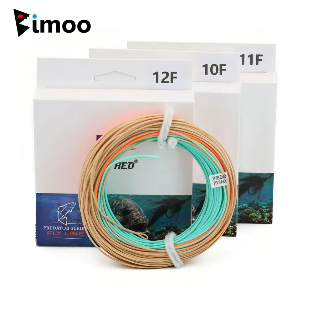 1PC 10F 11F 12F 100FT Freshwater Sea Fishing 2 Welded Loops Predator Series Fly Line Weight Forward Floating Fly Fishing Line