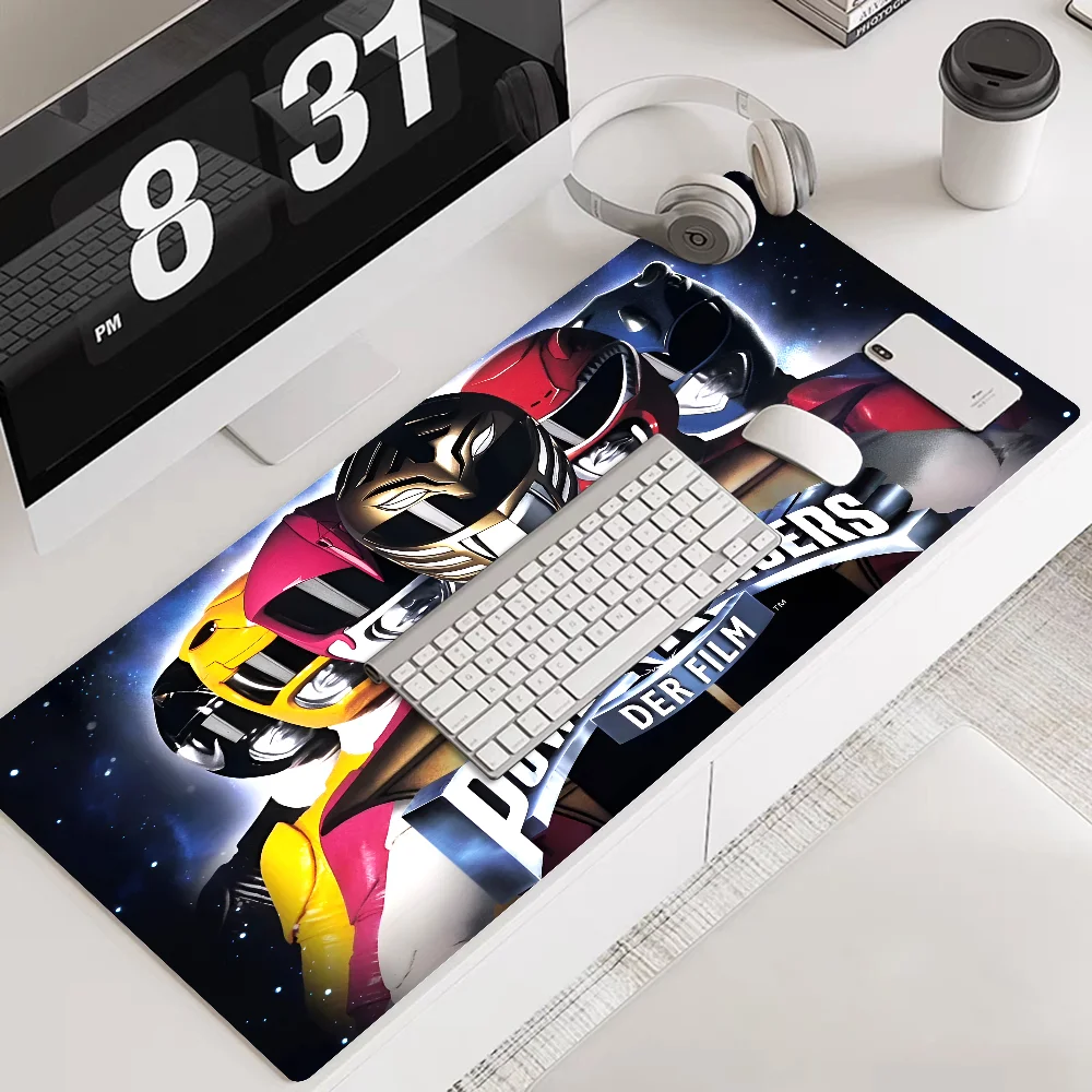 Film P-Power R-Rangers Mousepad Custom Skin Desktop Desk Mat Kawaii Gaming Accessories Students Writing Pad for PC Computer