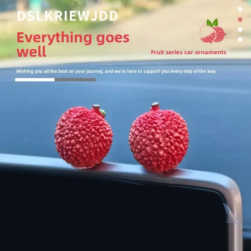 Simulation Fruit Car Small Ornament Healing Department Office Desktop Ornament Decompression Mini Decorative Ornament Safe