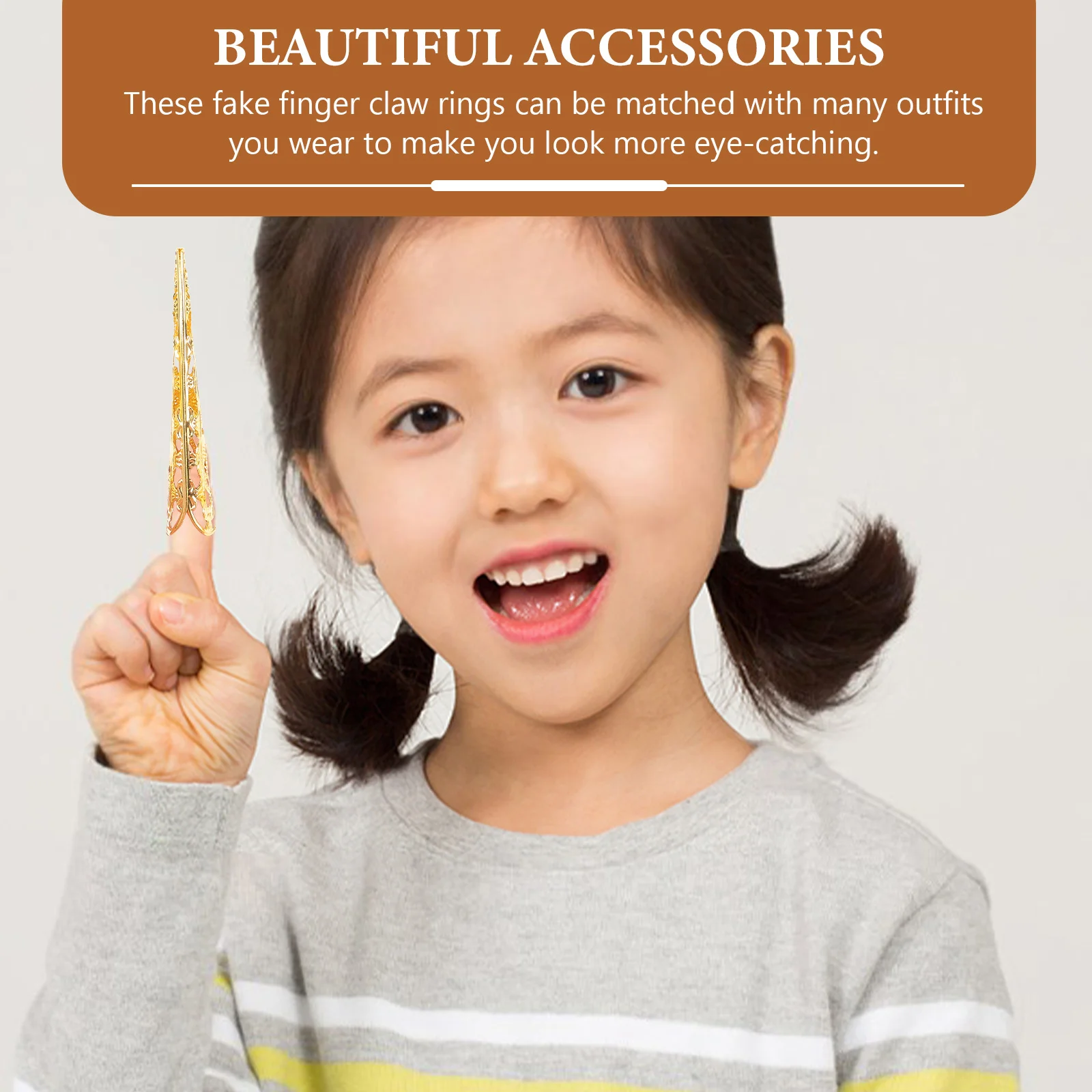 

10Pcs Metal Hollow Out Fingertip Claw Rings Nail Jewelry Halloween Cosplay Finger Claws for Women Performance Party