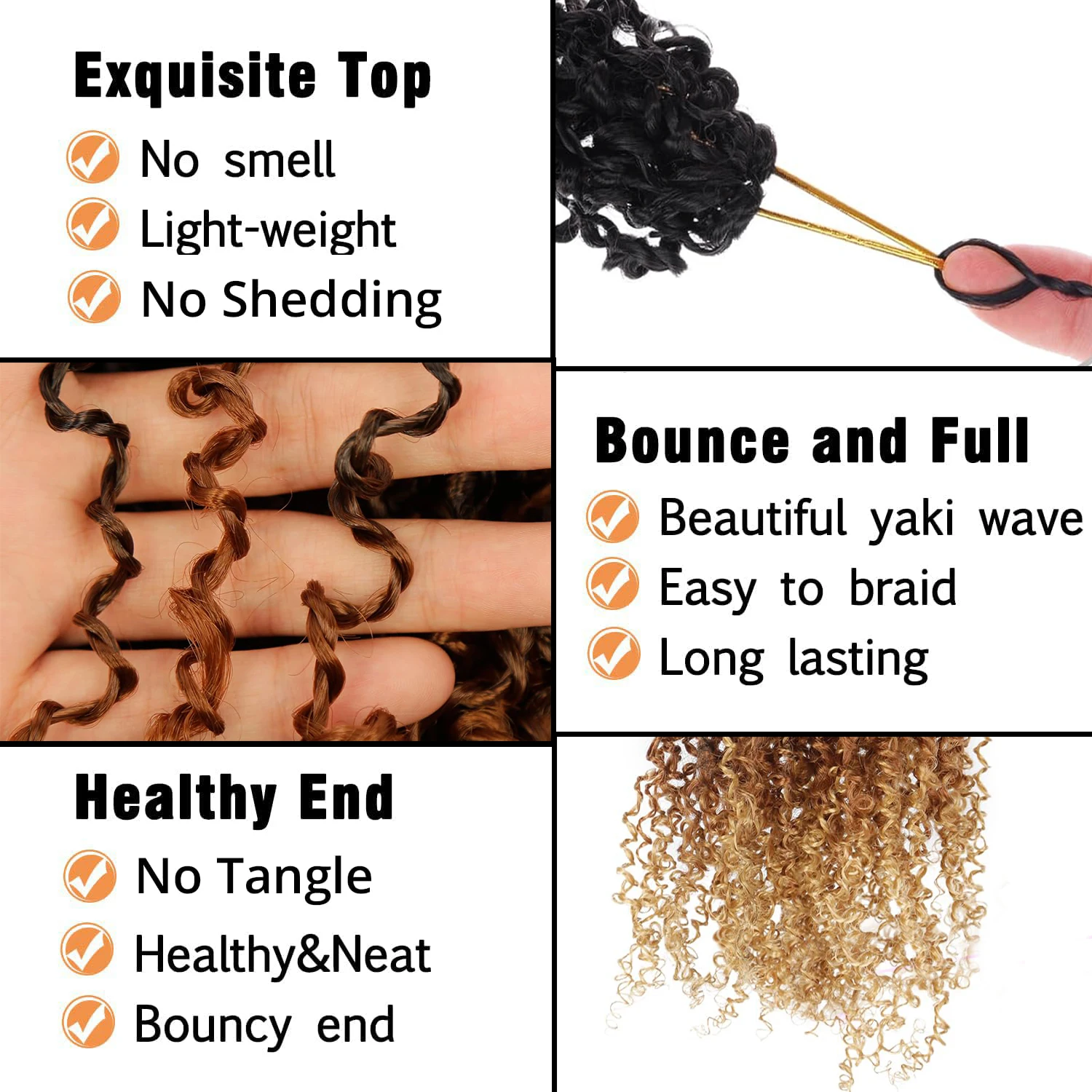 Yanky Twist Crochet Hair 1-6 Confezioni 24 Fili Pre-intrecciati Passion Twist Crochet Capelli Micro Spring Twist Crochet Capelli sintetici