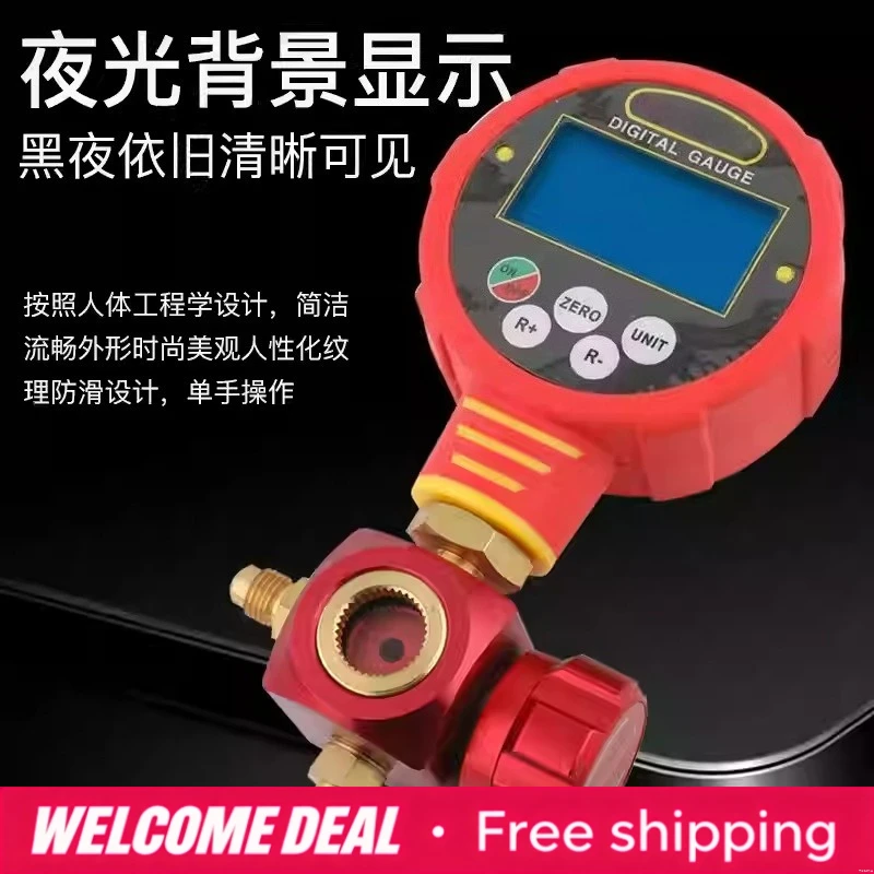 WK-6881H/L Digital Display Refrigerant Gauge Single Manifold Vacuum Pressure Meter For Air Conditioning Charging Evacuation