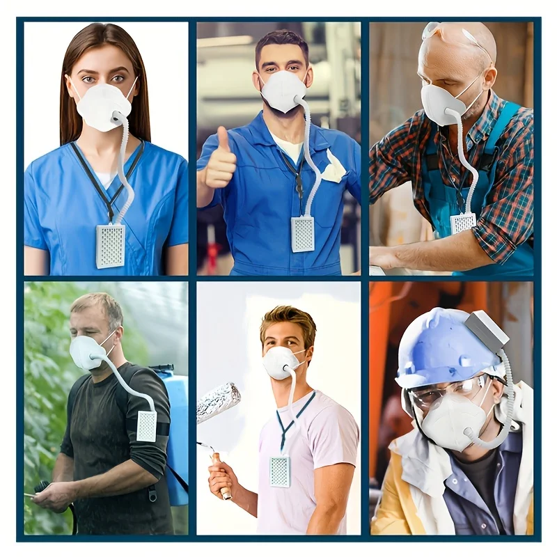 Effortless Breathing Electric Air Purifying Respirator Mask - KN95 Rated, Replaceable Filter, Powered Fan - Dust, Woodworking