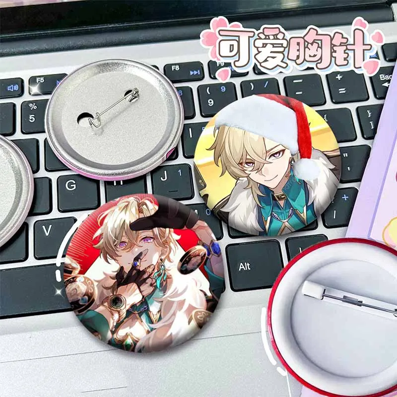 Game Honkai Star Rail Brooch Pin Cartoon Character Aventurine Badge Cosplay Accessories Hat Backpack Clothing Decoration Jewelry