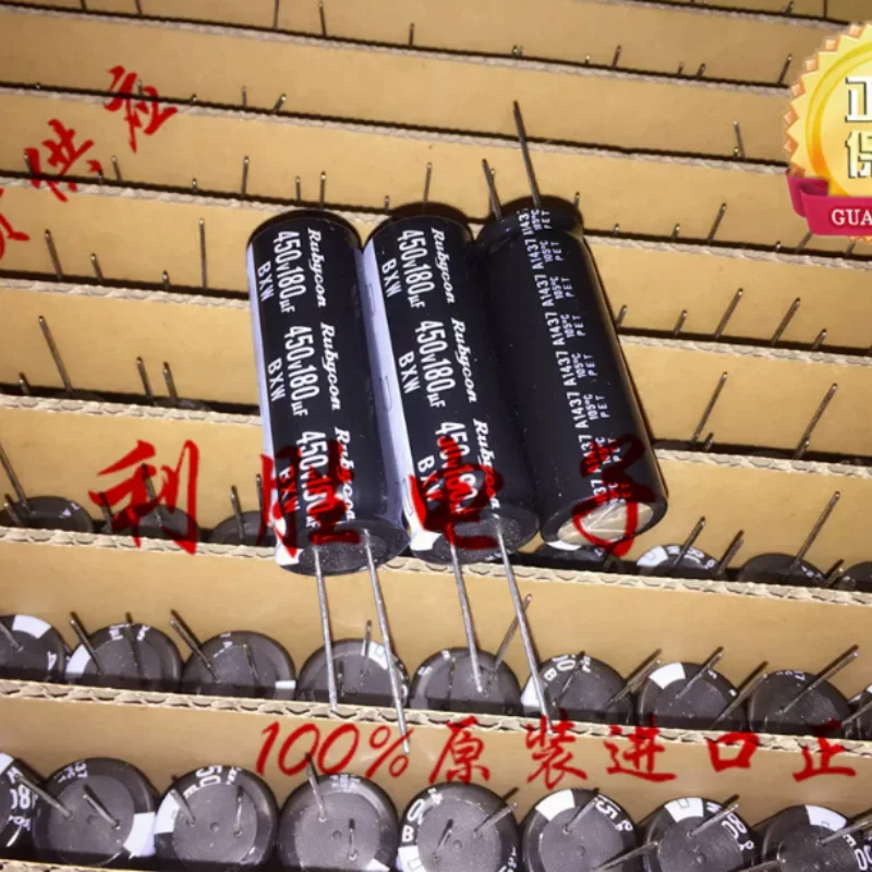 

5PCS-30PCS 180UF 450V Japanese Ruby RUBYCON Capacitor 450V180UF 18 * 50 BXW High Frequency