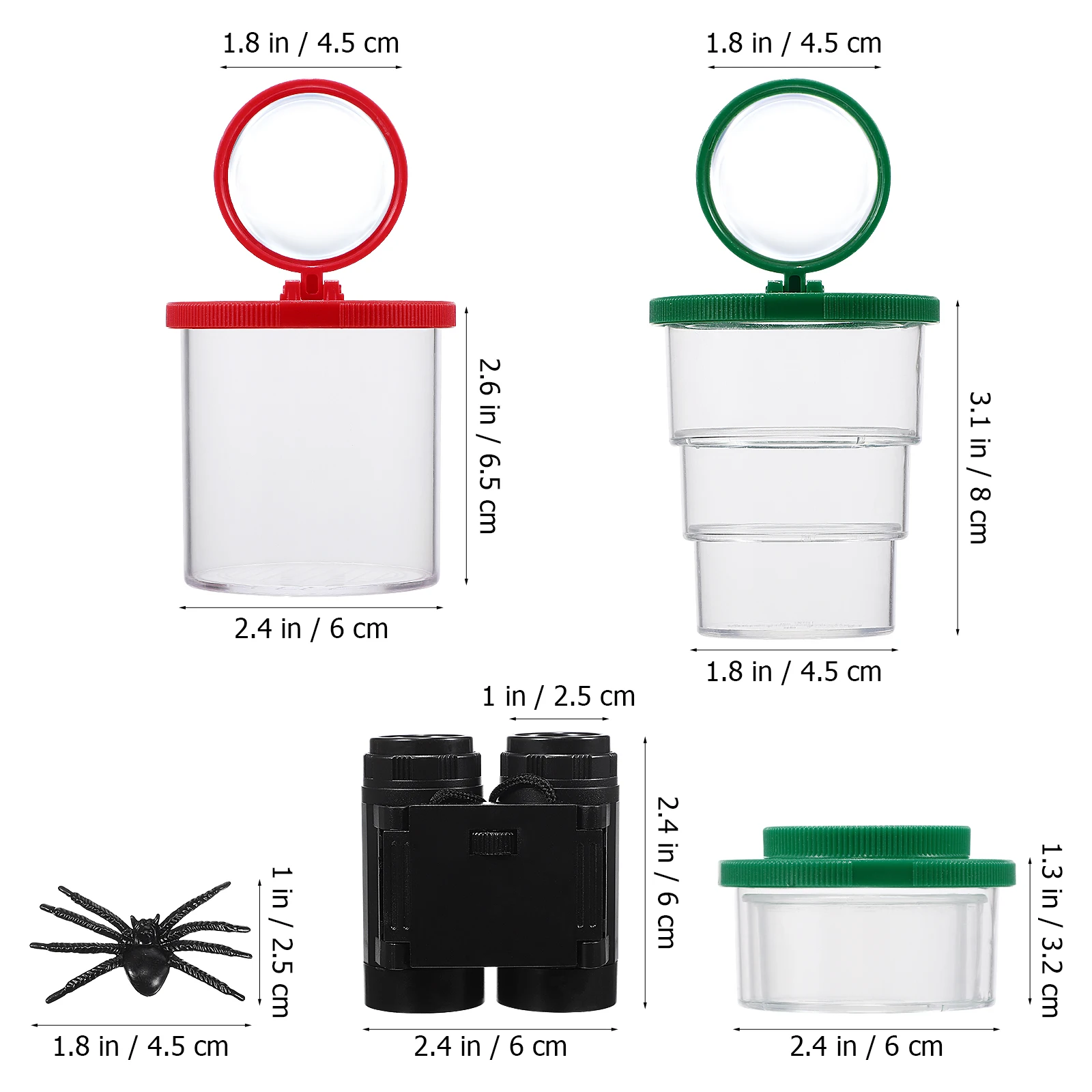 Insekten Sammeln Gläser Beobachtung Tasse Teleskop Lupe Flasche Kind Erkundung Werkzeuge Lupen