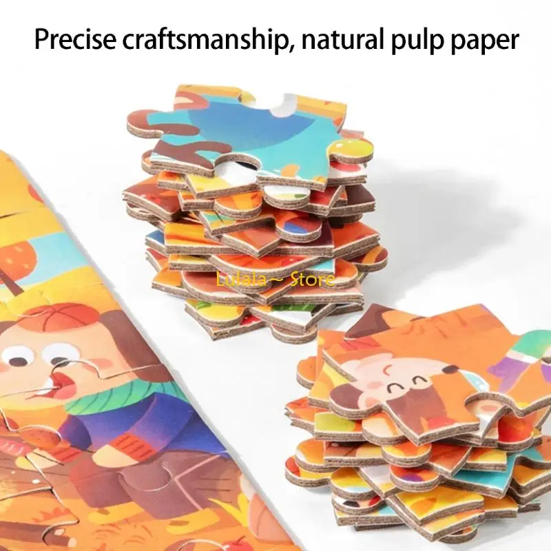 Y4QA Kids Early Education 36 Piece Mini Paper Puzzle Game Fun Theme