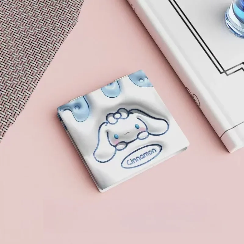 2025 nouveau mignon multicolore petit miroir nouveau miroir de maquillage Portable pliant miroir étudiant dortoir maquillage miroir mignon