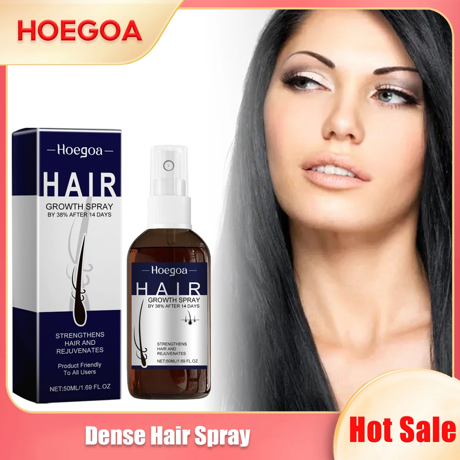 

Hair Growth Spray Prevent Baldness Treatment Scalp Dry Damaged Split Hair Dense Strengthen Nourishing Smoothing Massage Liquid