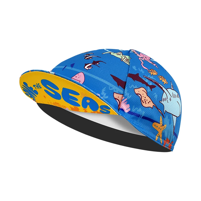 New Classical Marine animal motifs Cycling Caps Poliester Topi Sepeda Menyerap hot Popular