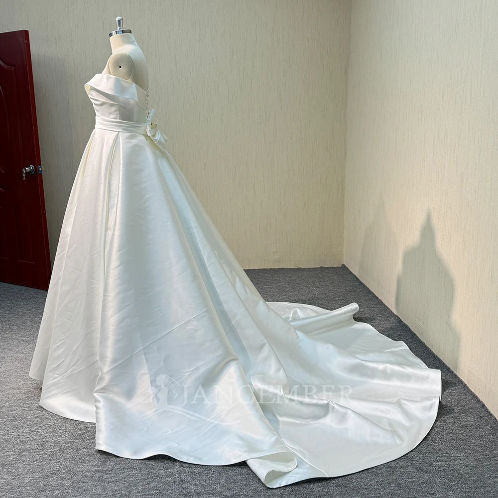 2025 vestidos de casamento modernos manga boné cetim querida a linha vestidos de noiva até o chão vestidos de novias 2025 personalizado