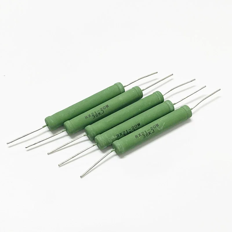 10PCS RX21 wire wound resistor 20W 6.8R7.5R 8.2R 10R 12R 15R 18R 20R 22R 24R 25R