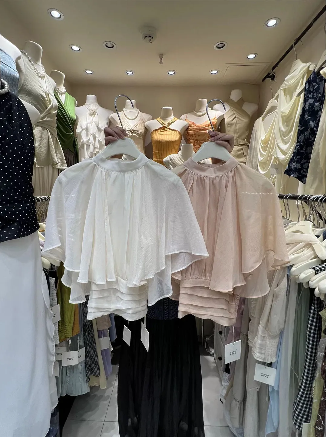 

Artistic Vintage Short Shawl Collar Women's Shirt Summer New Arrival Korean Style Slim Fit Gored Skirt Paneling Blouse