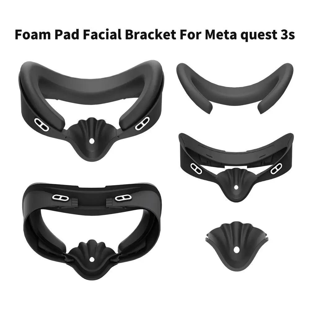  for quest 3S Face Mask Set Replacement For Oculus 3S Facial Interface Bracket Foam Pad Silicone Nose Pad for quest 3s