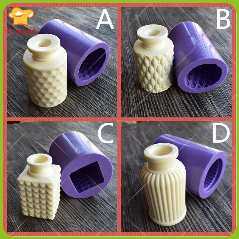 Perfume Bottle Silicone Resin Epoxy Mold for Aromatherapy DIY Craft Plaster Mould Bottle Making Moulds