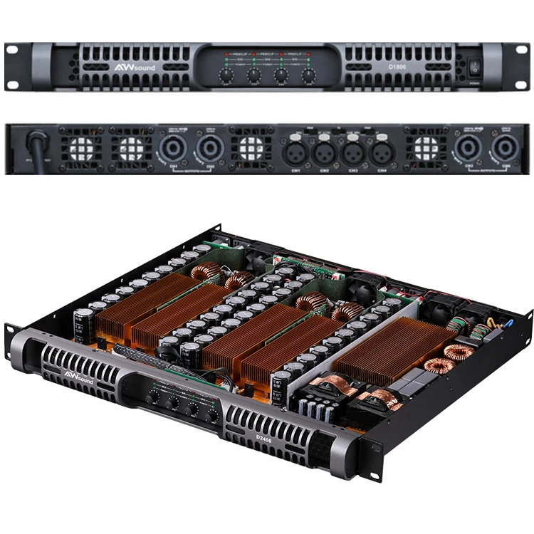 

2025 D2400 Class D Digital Amplifier For Out Door Concert 4x1800W 8ohms