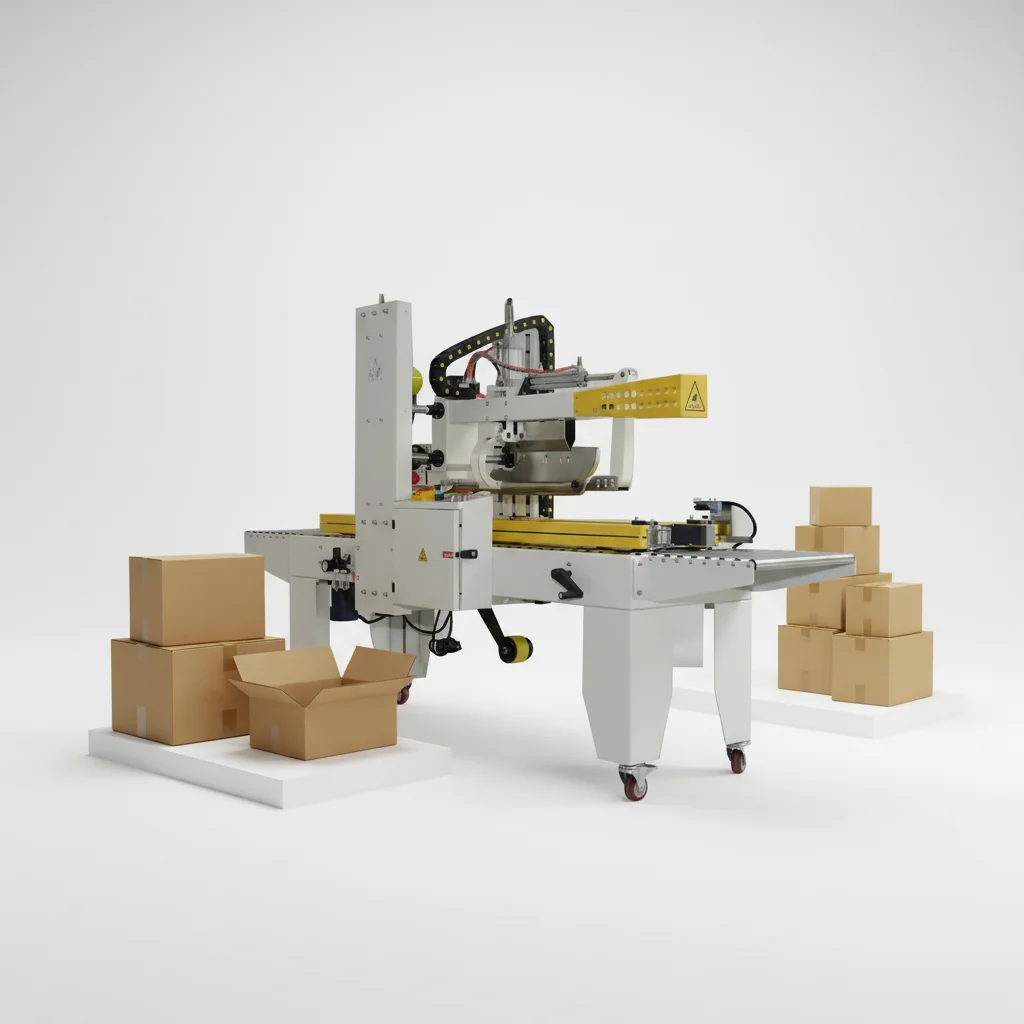 

Automatic Small Case/Carton Boxes Tape Sealing Sealer Machine with Folding Flaps