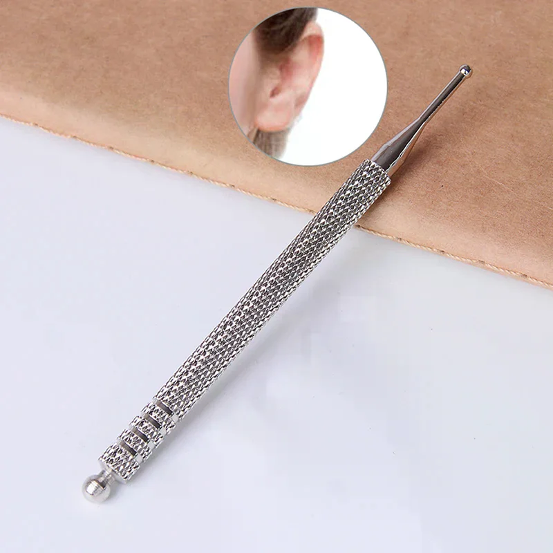 Silver Acupuncture Point Probe Ear Massage Brass Pen Massage Needle Detection Deep Tissue Auriculotherapy Ear Care Tool