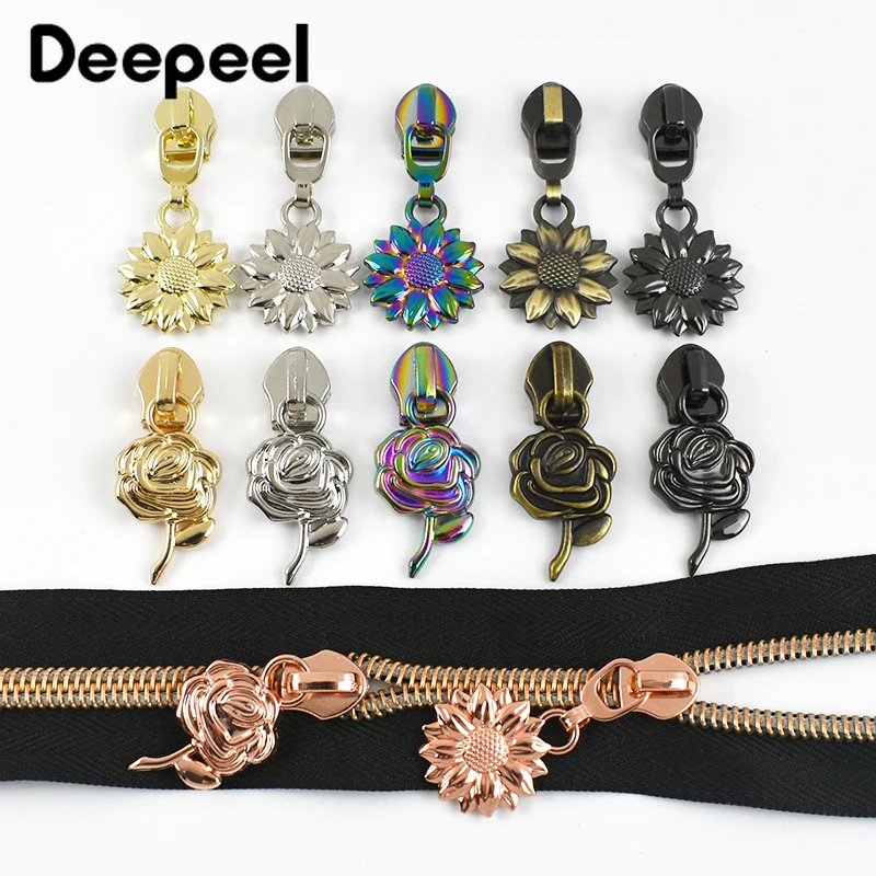 

5-30Pcs 5# Nylon Zippers Puller for Pocket Bags Decor Closure Zipper Slider Garment Luggage Replace Zips Repair Kits Accessories