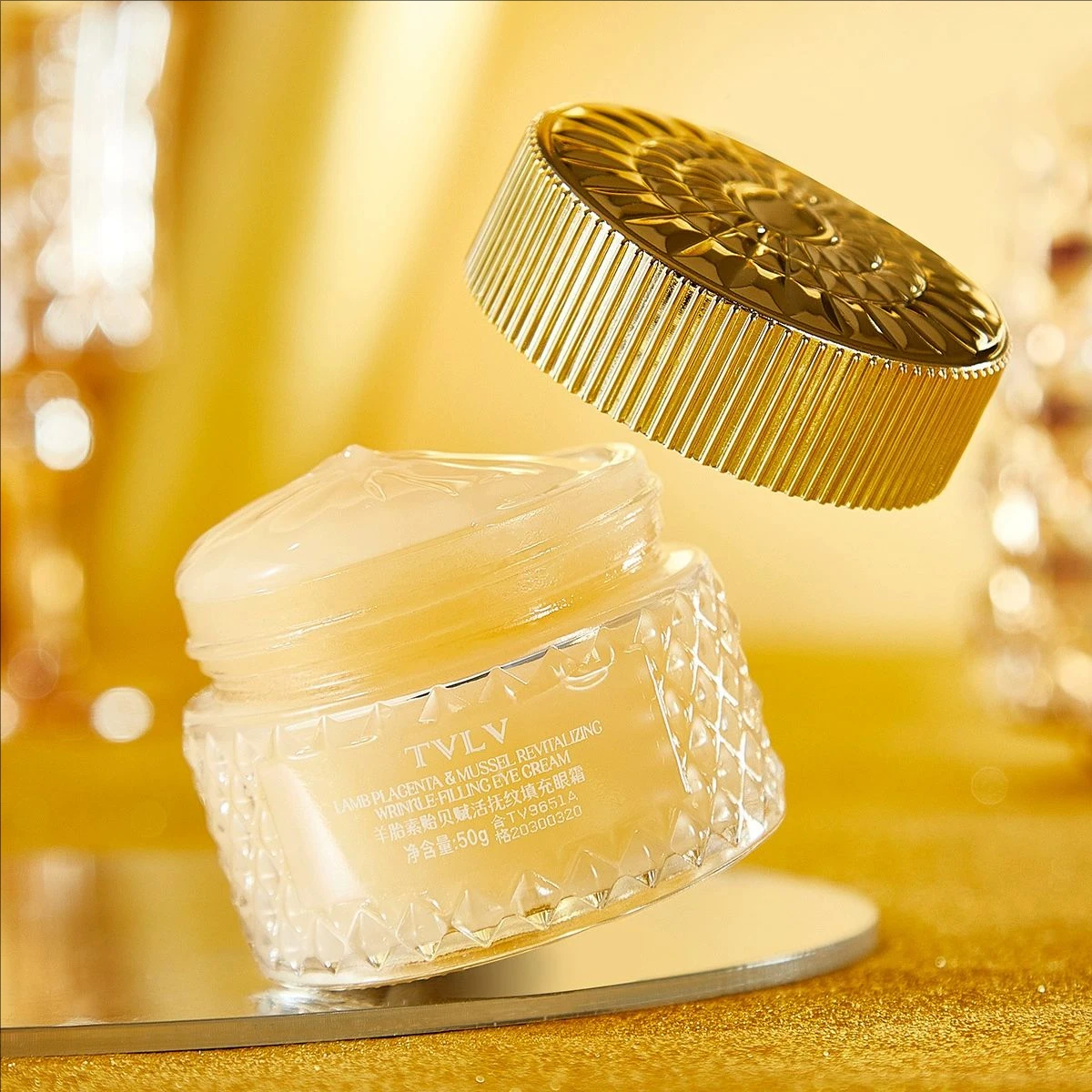 

50g Eye Cream Anti Dark Circles Remove Eye Bags Moisturizing Firming Against Puffiness Sheep Placenta Beauty Eyes Skin Care