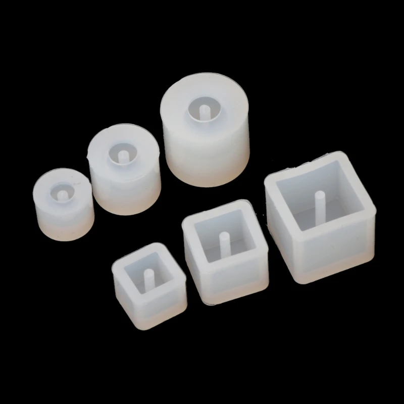 6pcs Silicone DIY Beads Mold Bracelet Earring Pendant Jewelry Making Resin Mould