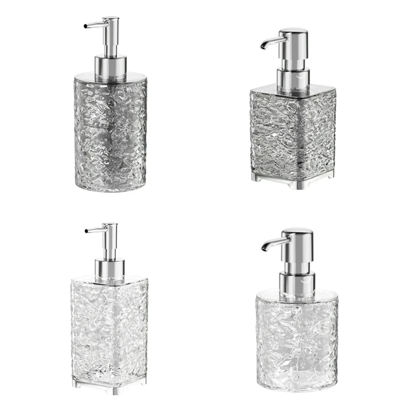 Glass Soap Dispenser Foam Soap Dispenser with Diamond Glass Refillable Hand Soap Dispenser Worktop Soap Dispenser Dropship