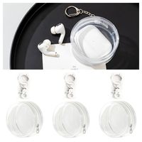 Transparent Clear Outdoor Bag Earphone Key Data Cable Dia.6.3/7/8cm Data Cable Storage Bag Bag Decoration Toy