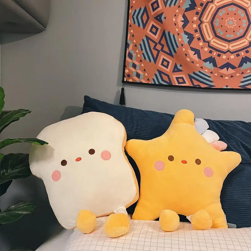 1 pz dolce pane arcobaleno nuvola stella simpatico peluche bel cartone animato cuscino morbido cuscino imbottito ragazza ragazzo compleanno regalo di Natale
