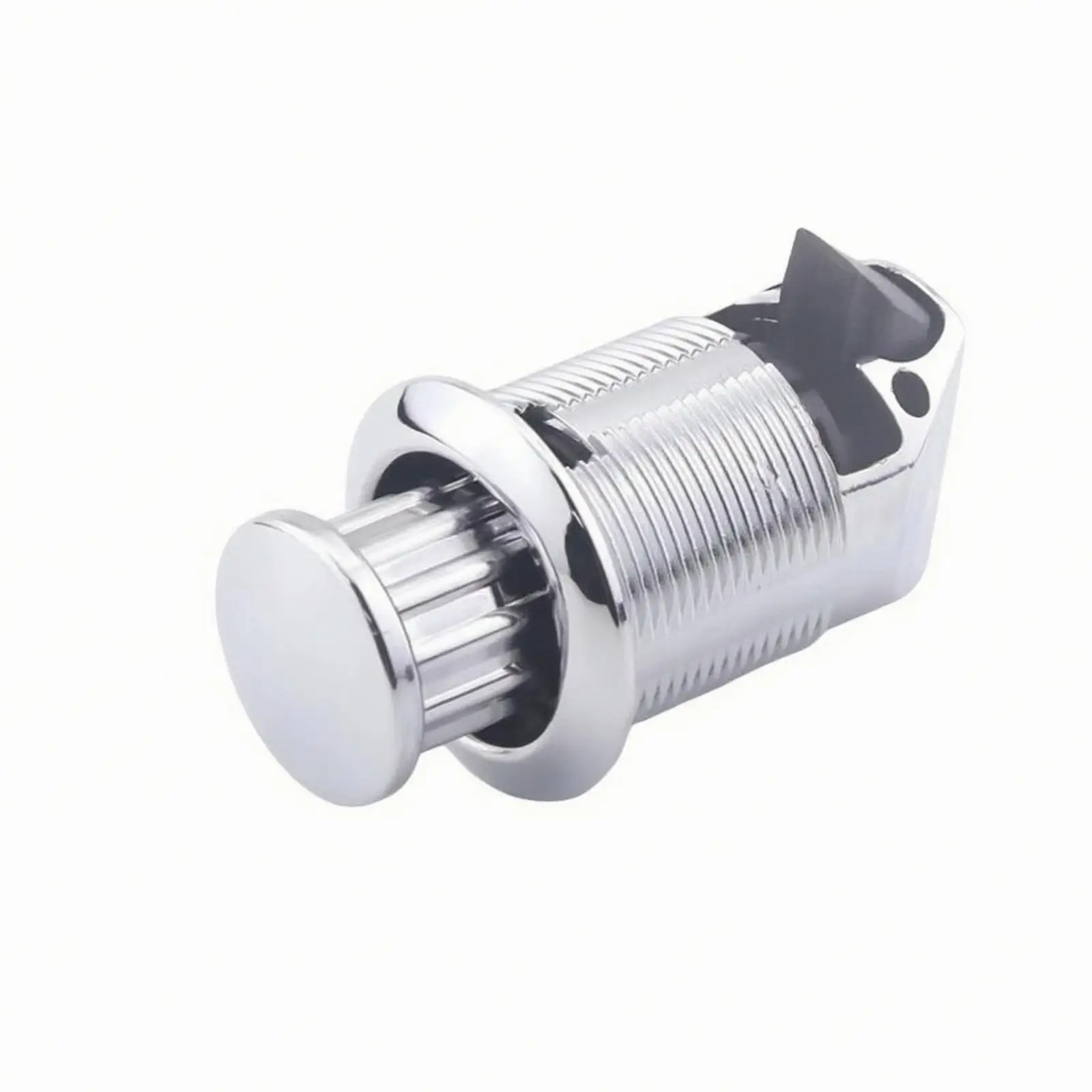 Cylindrical Push-Button Cabinet Lock Body Press-to-Lock Hole Opener Press-to-Open Cabinet Latch for Overhead Doors, Drawers
