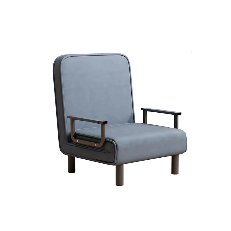 Small apartment modern simple metal sofa bed dual-purpose multi-function simple double fabric removable