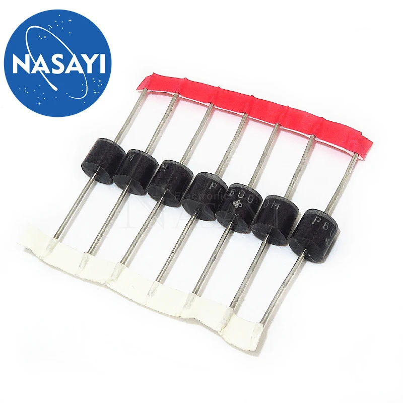 NASAYI 10pcs/lot P600M P600M-E3/54 DIODE GEN PURP 1KV 6A P600 In Stock