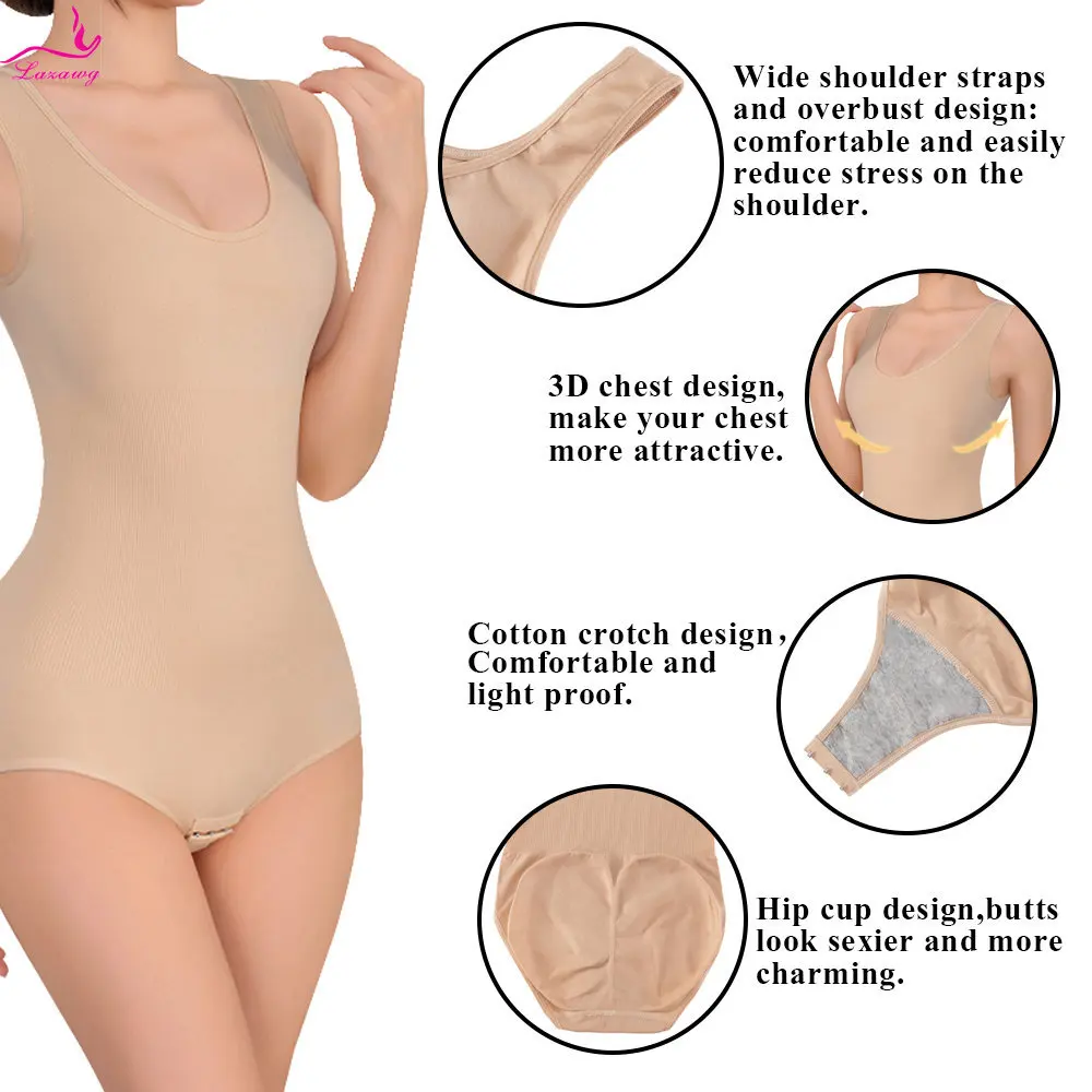 LAZAWG Shapewear Women Full Body Shaper Butt Lifter Waist Trainer Shapewear Compression Body Suit Slimmer Abdomen Shapers Corset
