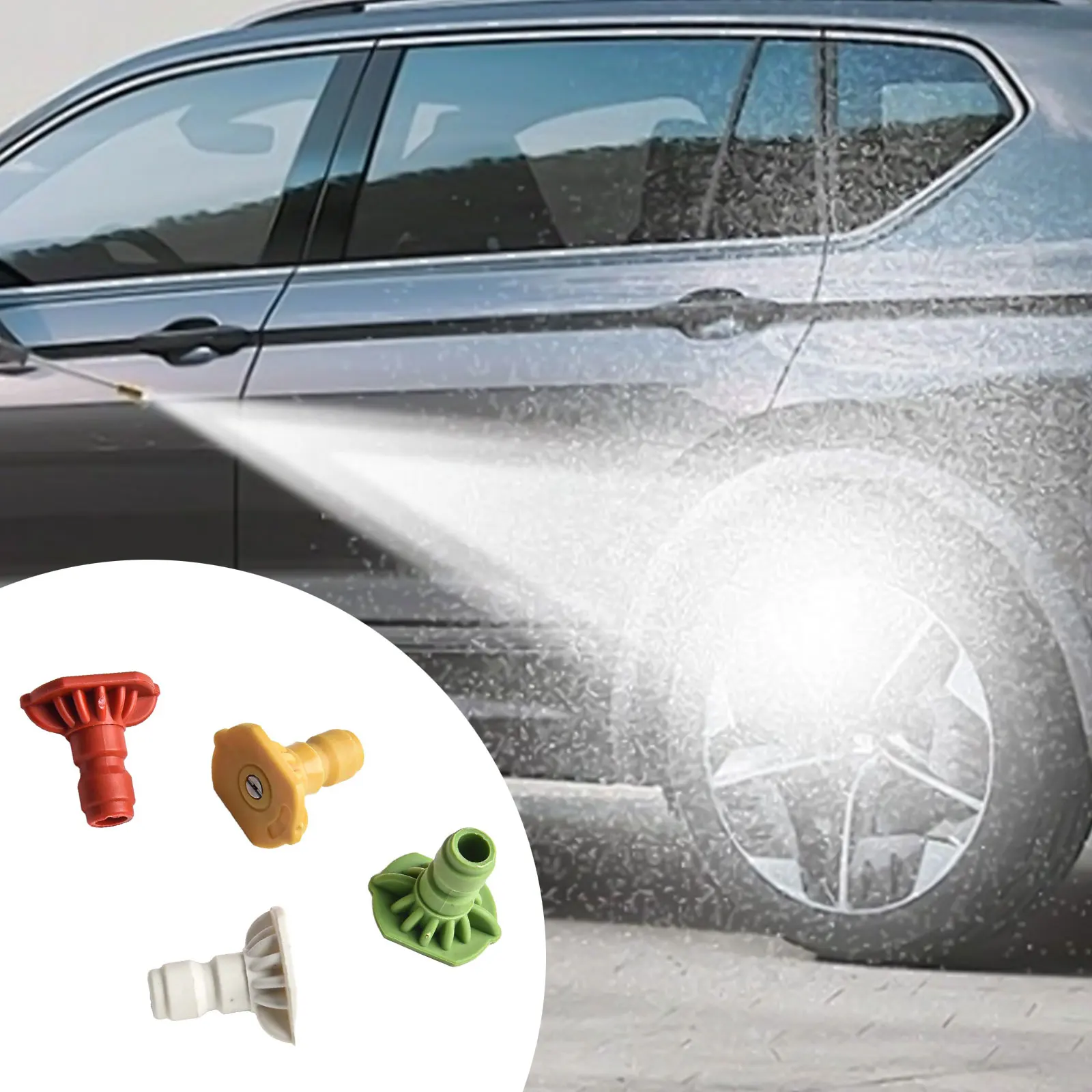 4PCS Pressure Washer Nozzle Set 1/4 Quick Connect Spray Tips Compatible with 4000 PSI Cleaners Resistant Materials